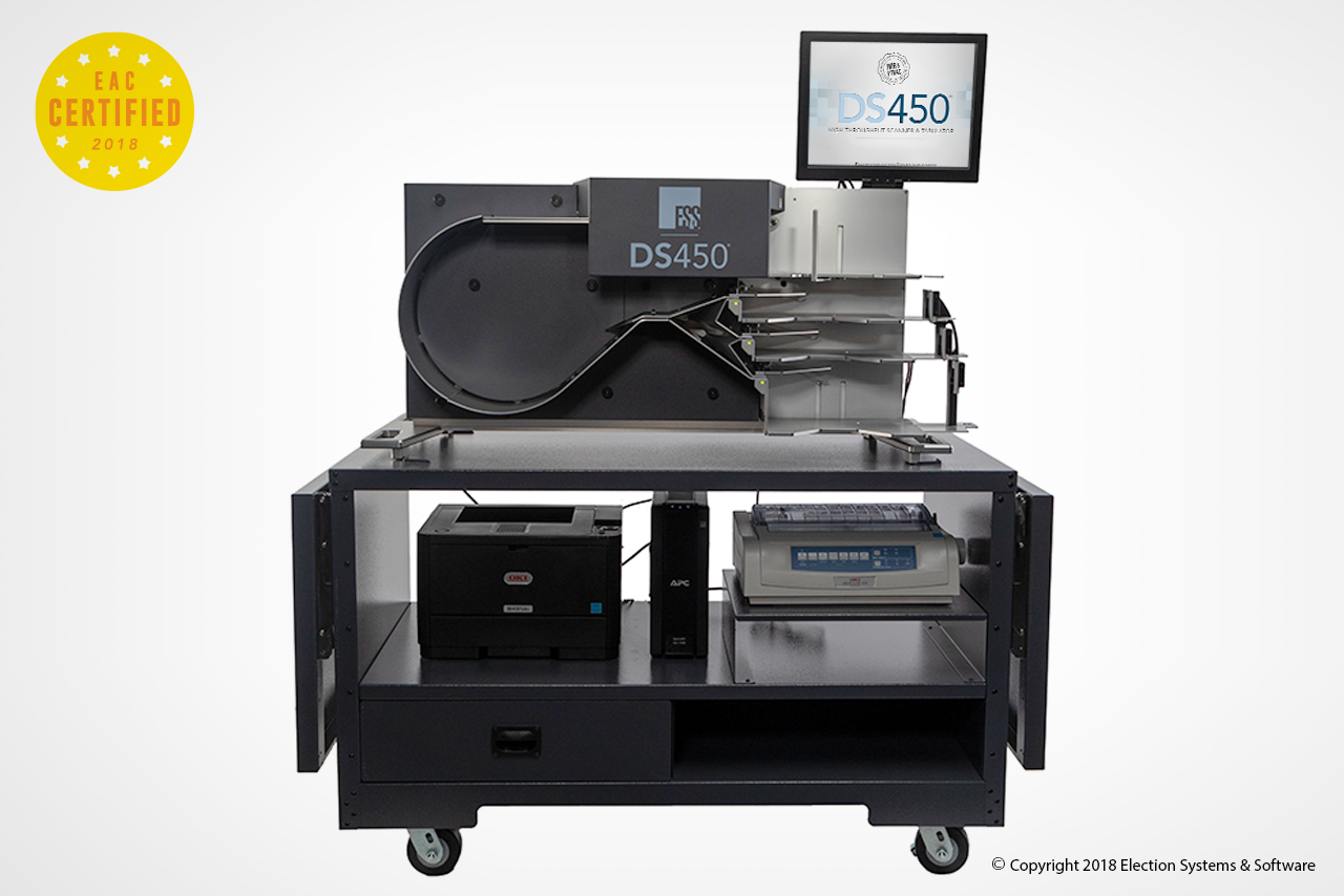 DS450是联邦认证的中央扫描仪和制表机